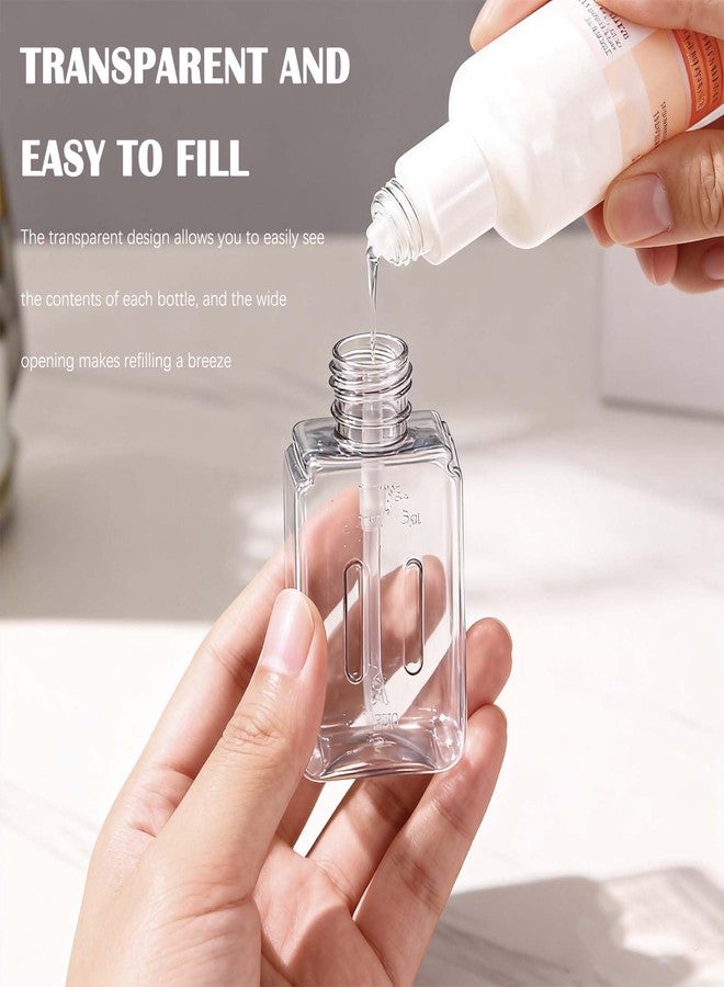 Tizee 3 in 1 Travel Bottles for Toiletries - Refillable, Leak Proof, Portable Containers for Shampoo, Lotion, Conditioner, and Cream (Blue) - Image 3